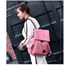 Women's USB Charging Laptop Backpacks Ladies School Bags Casual Backpack
