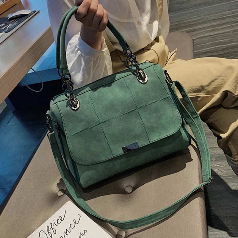 Women's Vintage Handbag Autumn/Winter Frosted Shoulder Bag