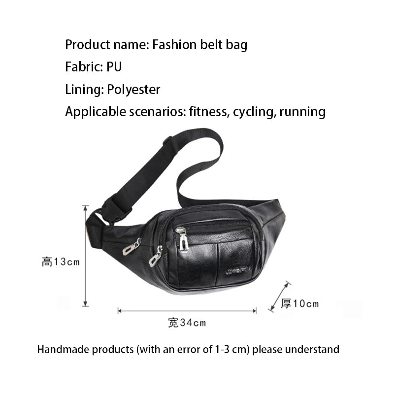Waist Bag Retro Crossbody Pack PU Fanny Packs College Wind Chest Bags