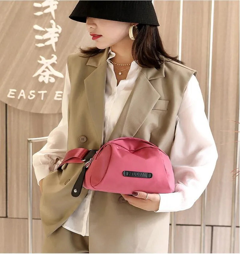 Women's Waist Bag Solid Oxford Cloth Shell Bag Light One Shoulder Messenger Bag