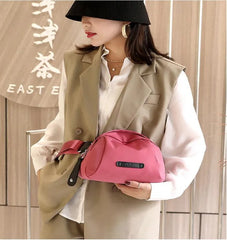 Women's Waist Bag Solid Oxford Cloth Shell Bag Light One Shoulder Messenger Bag