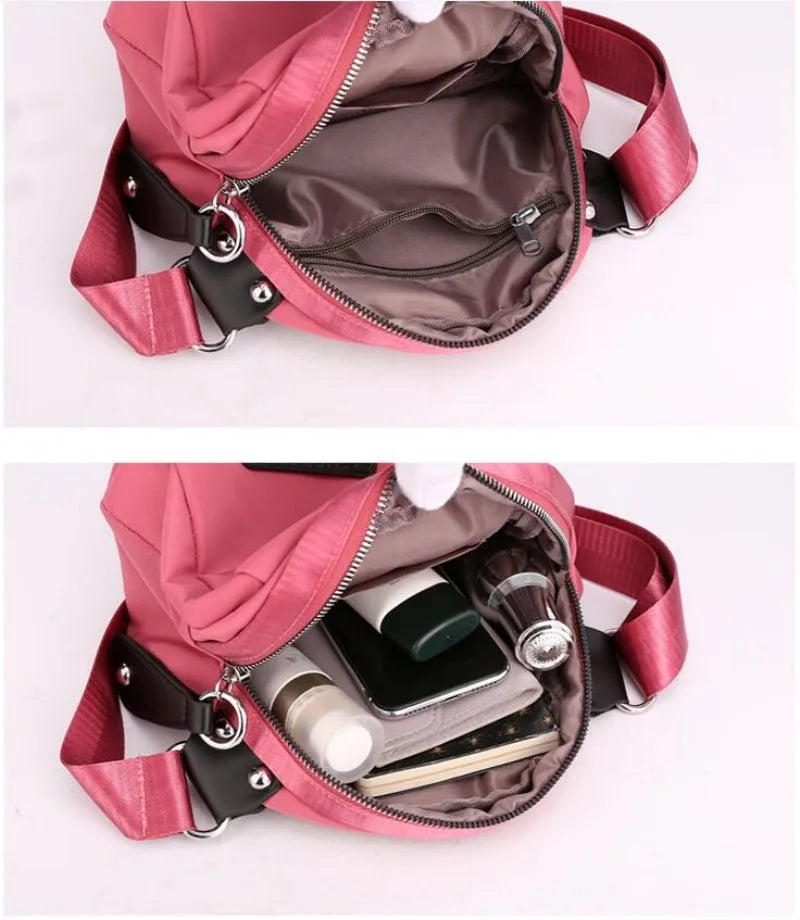 Women's Waist Bag Solid Oxford Cloth Shell Bag Light One Shoulder Messenger Bag