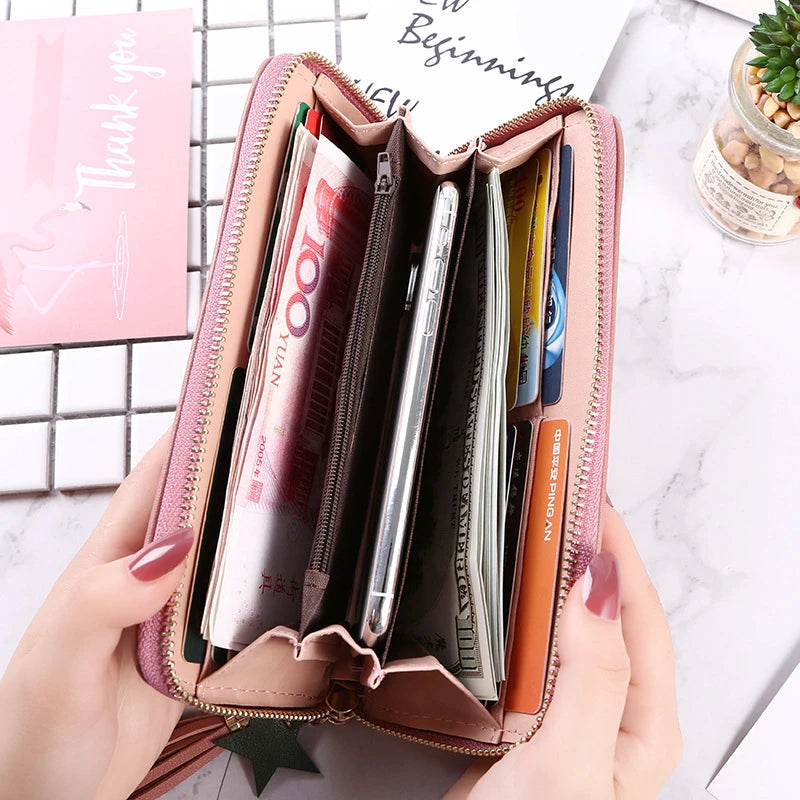 Women's Wallet Phone Bag Clutch Letter Zip Hand Strap