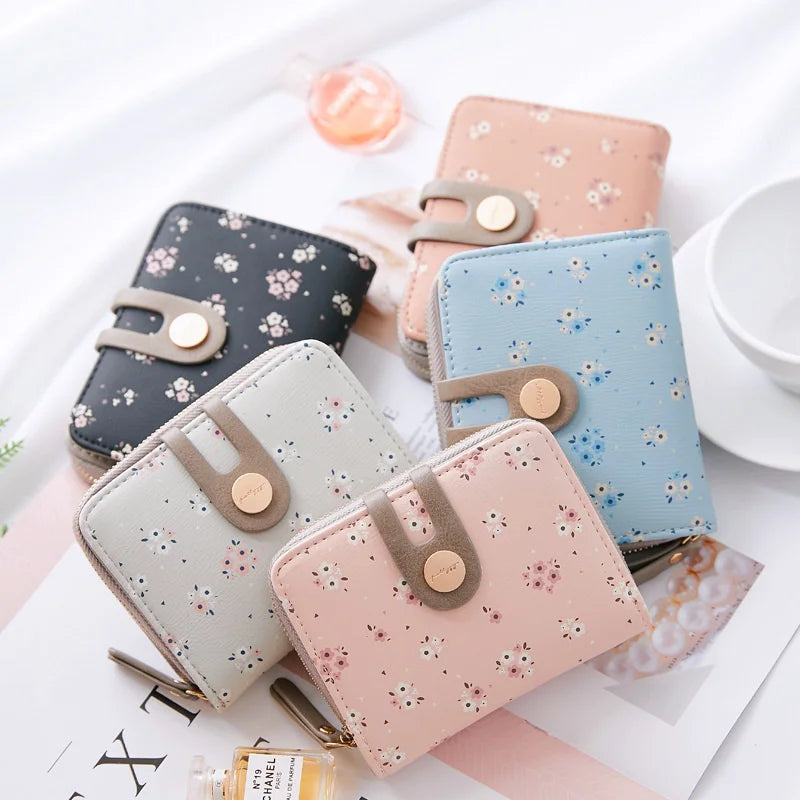 Women's Wallet Print Zipper Buckle Wallet PU Wallet