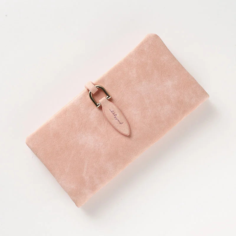 Women's Long Wallet with Frosted Buckle
