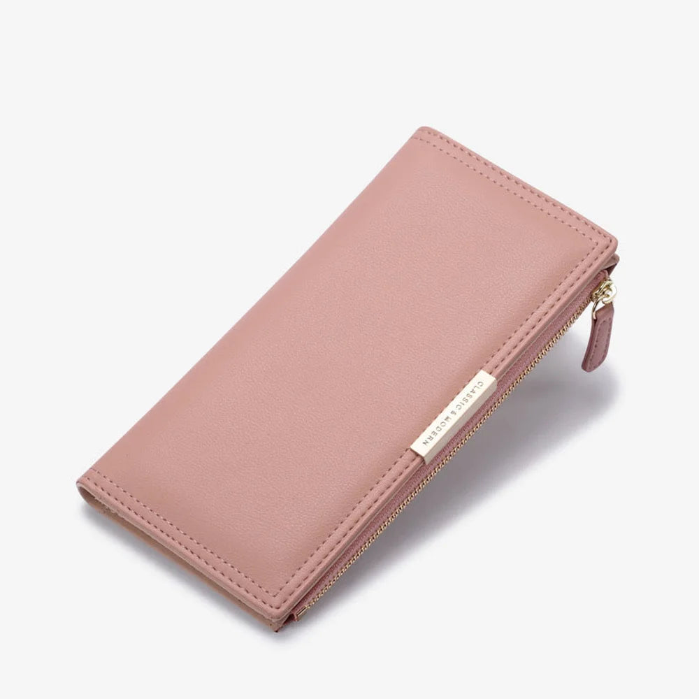 High PU Women's Wallet Multi-card Zipper Bag Long Clutch