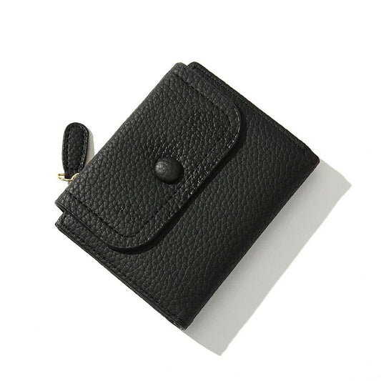 Women's PU Leather Wallet Short Money Bag Card Holder Zipper Coin Purse