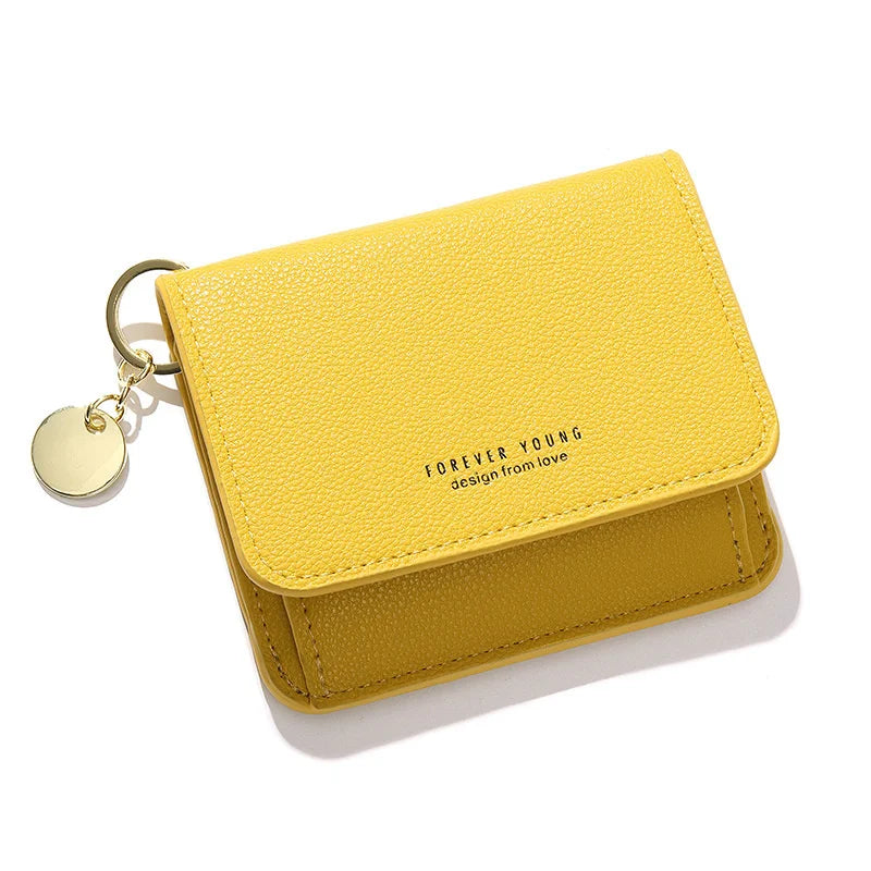 Women's Short Purse Japanese Mini Three Fold Small Card Bag Coin Purse
