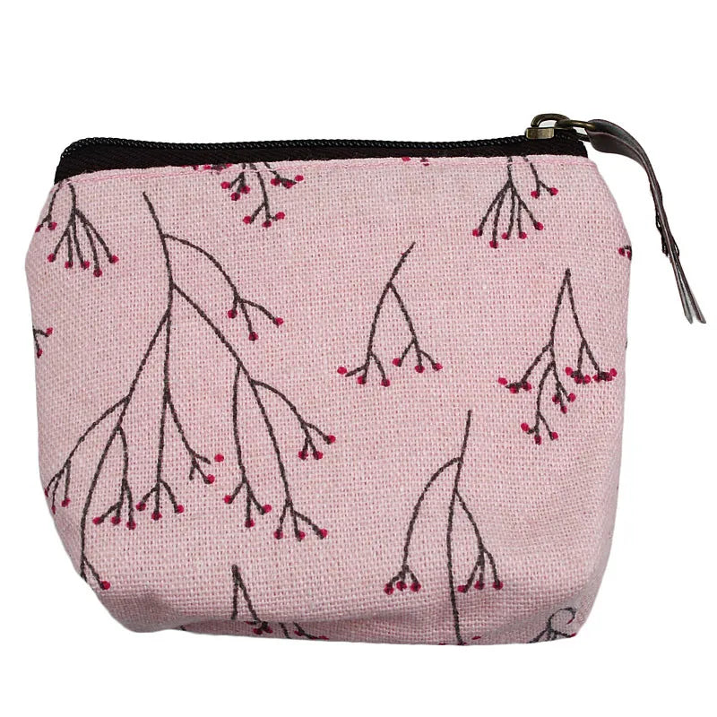 Women's Large Capacity Canvas Wallet Pug Purse with Key Bag