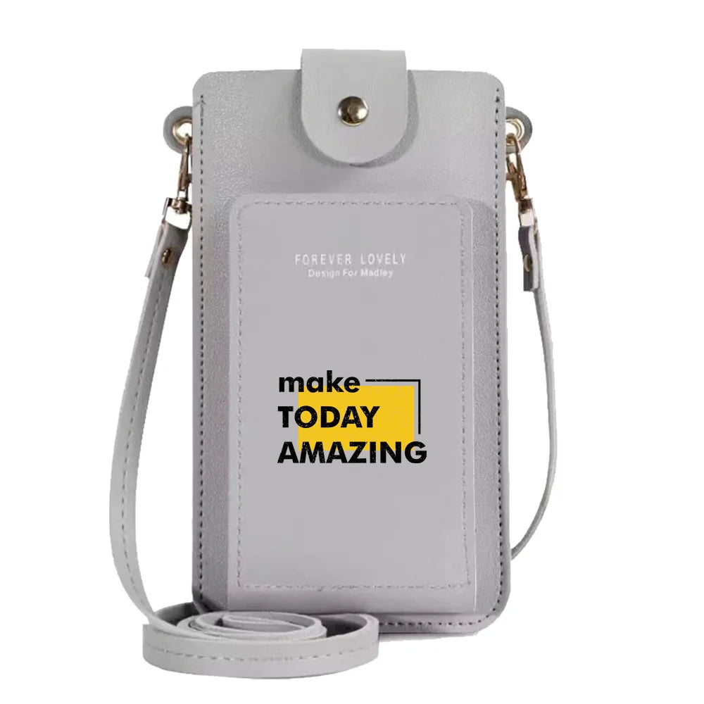 Women's Touch Screen Crossbody Bag Waterproof Card Holder Purse