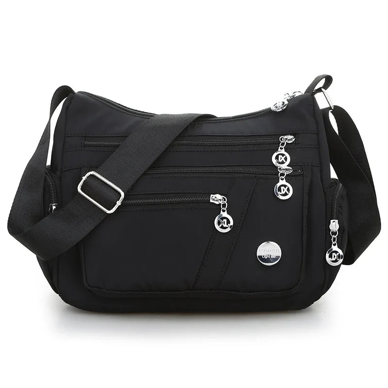 Waterproof Nylon Shoulder Bag for Women Casual Crossbody Sling Messenger Bag