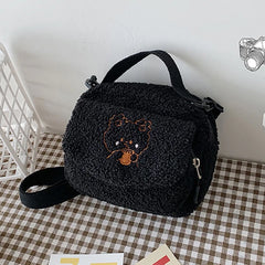 Women's Faux Fur Clutch Shoulder Bag Solid Wallet