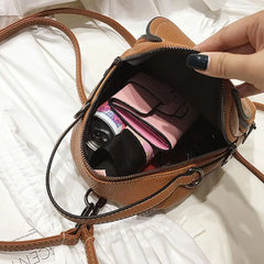 Women's Soft & Durable Backpack Handbag with Solid Zipper