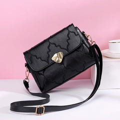 Women's Small Shoulder Bag Embossed Square Messenger Bag