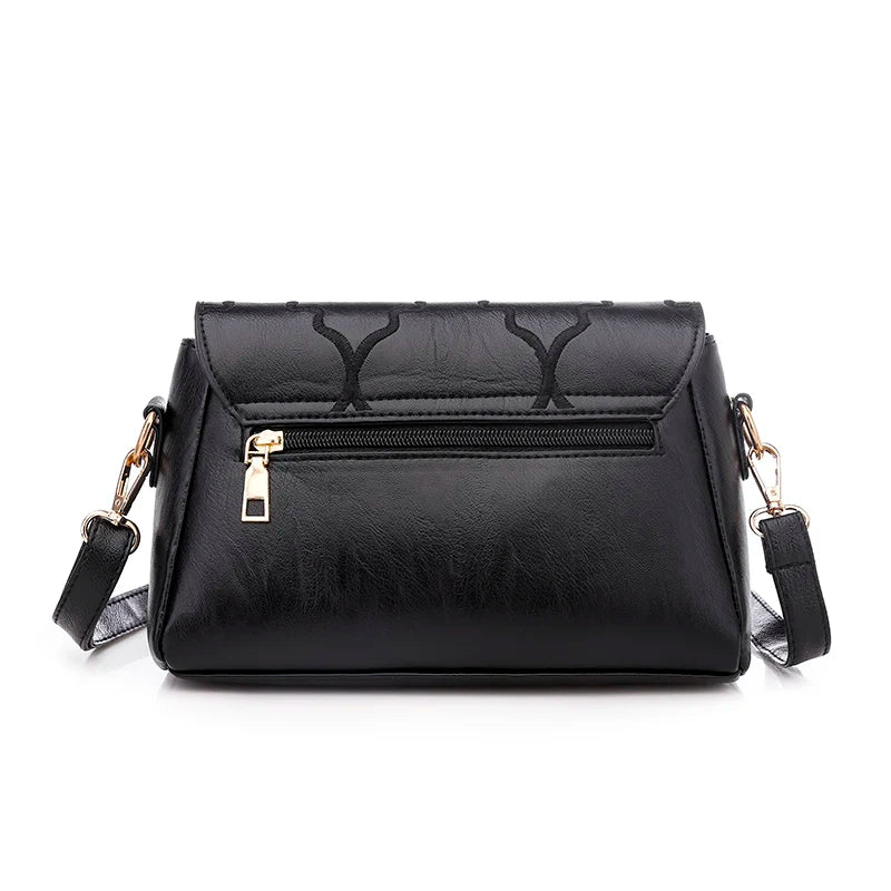 Women's Small Shoulder Bag Embossed Square Messenger Bag