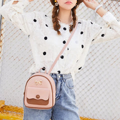 Casual Contrast Shoulder Strap Women's Multi-function Bag