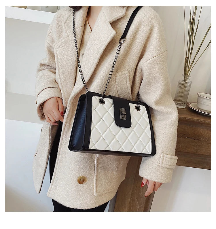 Women's Embroidery Chain Bag Hand-held Shoulder Messenger Bag