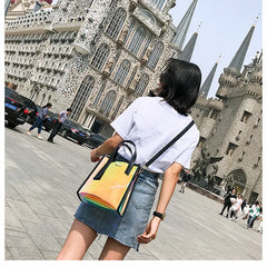 Laser Steamed Buns Handbag Jelly Shoulder Messenger Bag