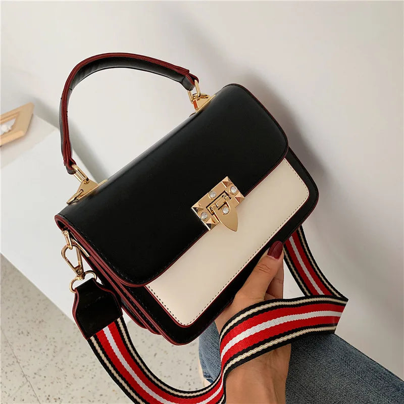 Women's Small Square Bag PU Leather Shoulder Bag Messenger Bag