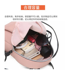 Women's Long Beard Zipper Backpack Small Bag