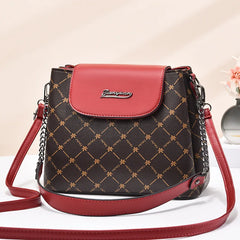Vintage Printing Bucket Bag Chain Shoulder Messenger Bag