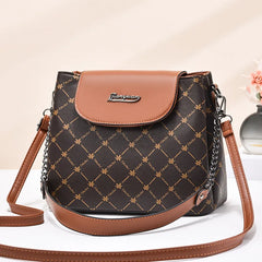 Vintage Printing Bucket Bag Chain Shoulder Messenger Bag