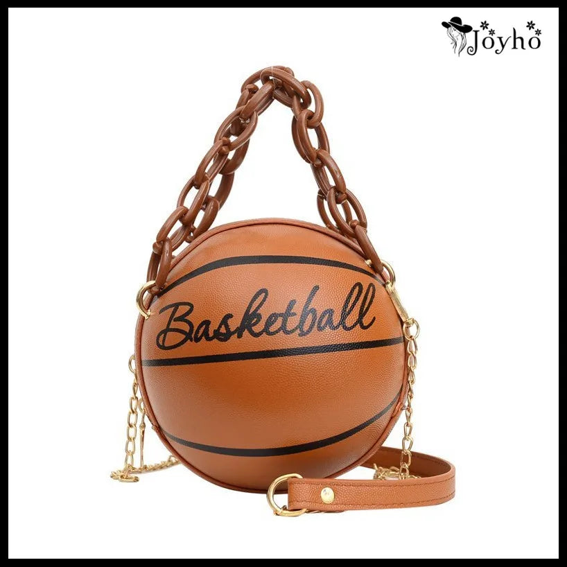 Round Shoulder Bag Chain Tote Purse Crossbody Messenger Bag