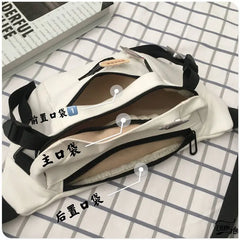 Harajuku Ins Dark Wind Canvas Waist Bag