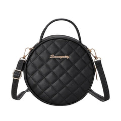 Rhombus One-Shoulder Small Round Bag Handbag