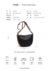 Leather Bucket Bag Women Shoulder Handbag Purse