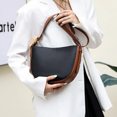 Leather Bucket Bag Women Shoulder Handbag Purse