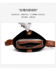 Leather Bucket Bag Women Shoulder Handbag Purse