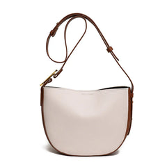 Leather Bucket Bag Women Shoulder Handbag Purse