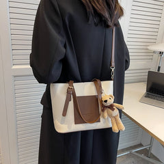 Women's Contrast Shoulder Bag Big Handbag