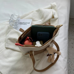 Women's Contrast Shoulder Bag Big Handbag