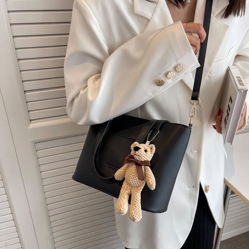 Women's Contrast Shoulder Bag Big Handbag
