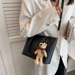 Women's Contrast Shoulder Bag Big Handbag