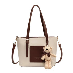 Women's Contrast Shoulder Bag Big Handbag