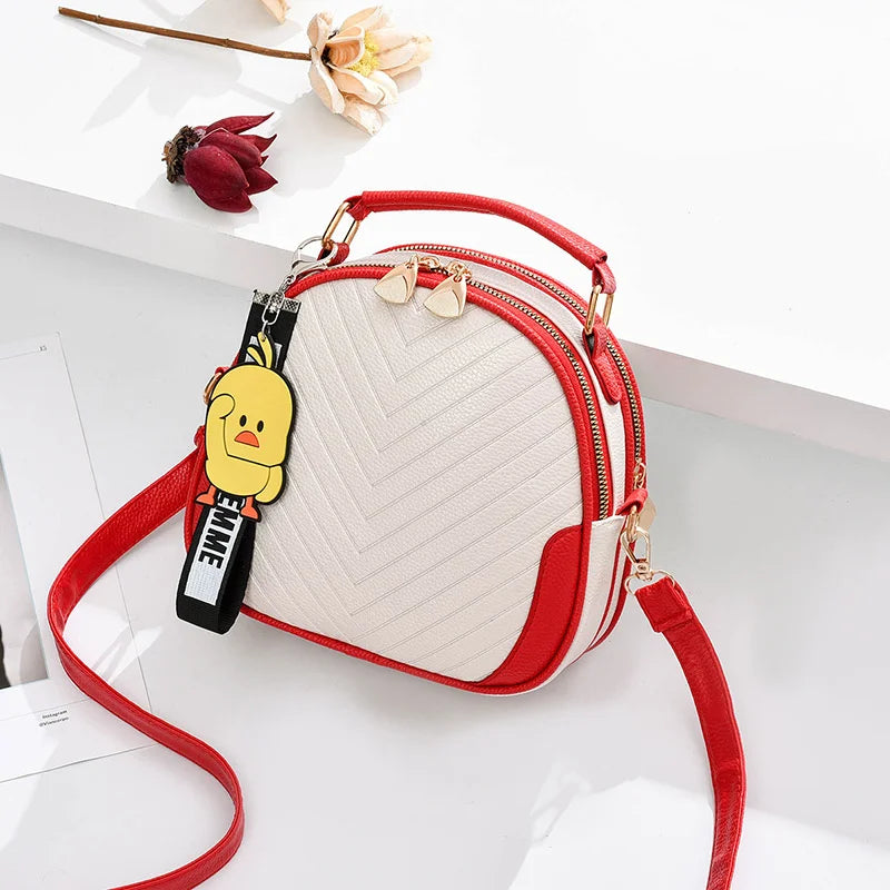 Women's Round Handbag Large Capacity Shoulder Bag