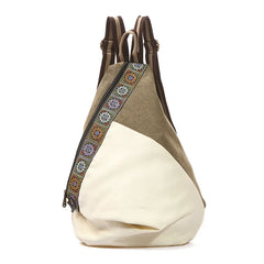 Ethnic Embroidery Canvas Backpack Travel Leisure Backpack