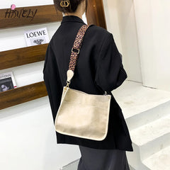 Leopard Print Messenger Bag Retro Hit Shoulder Bag