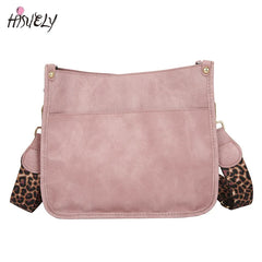 Leopard Print Messenger Bag Retro Hit Shoulder Bag