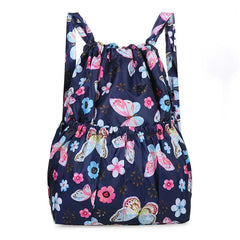 Women's Nylon Bundle Pocket Backpack for Outdoor Sports