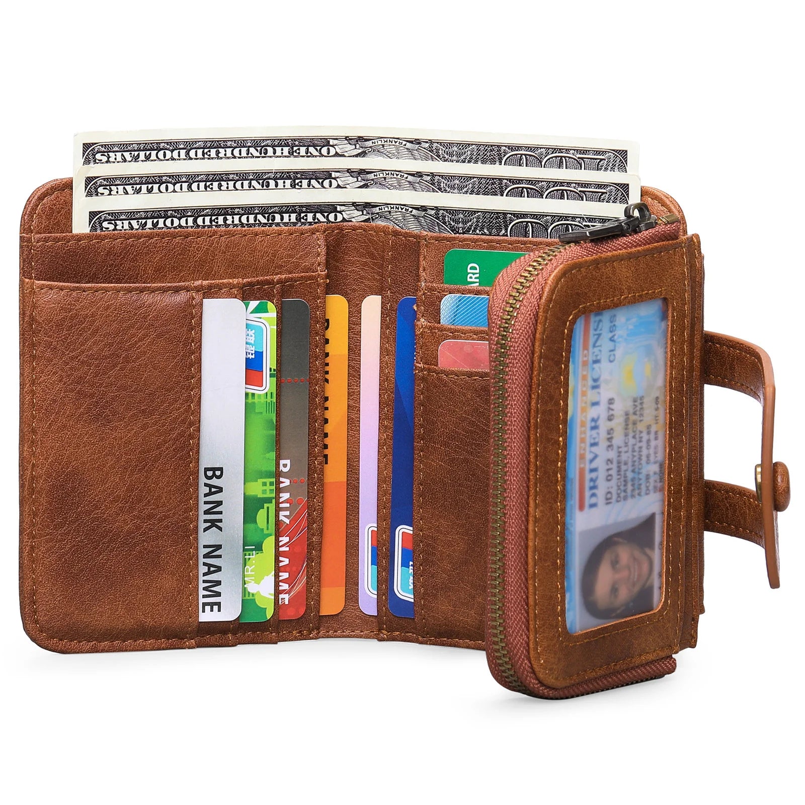 Women's Leather Change Purse RFID Card Slot Handbag