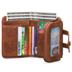 Women's Leather Change Purse RFID Card Slot Handbag