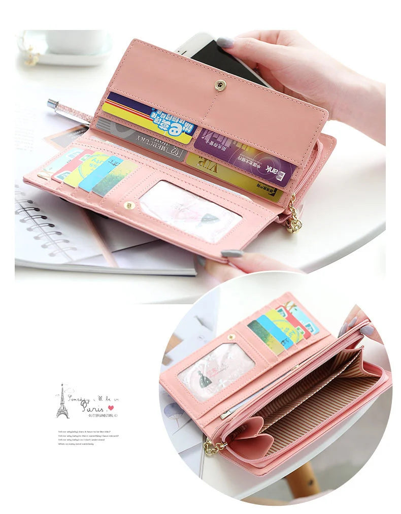 Women's Cat Lace Cartoon Wallet Purse Pendant