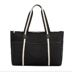 Women's Nylon Shoulder Handbag Large Capacity Travel Shopping Beach Bag