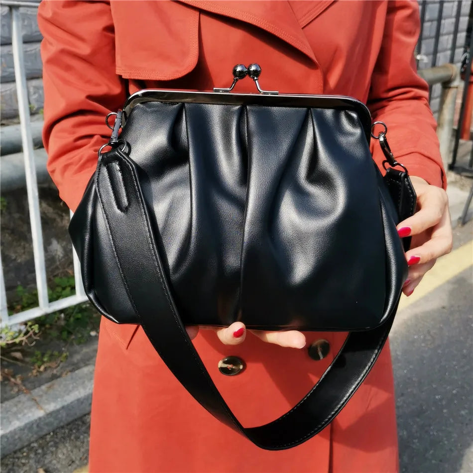 Vintage PU Leather Ladies Handbag Crossbody Shoulder Bag