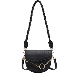 Women's Stone Handbag, Pony Saddle Bag, Winter Bonded Bag