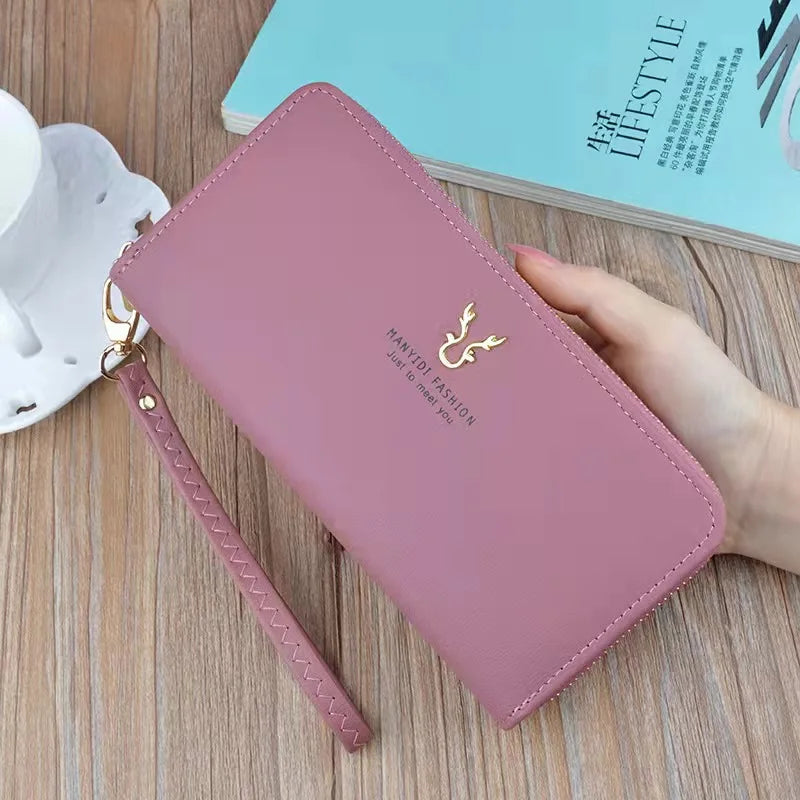 Women's Long Antlers Print Clutch Bag with Hand Strap